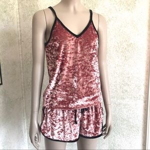 Victoria’s Secret pink velvet pajama set